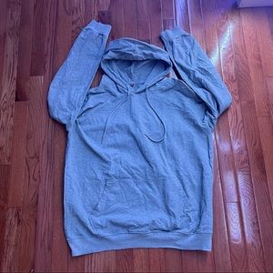 gray hoodie windbreaker